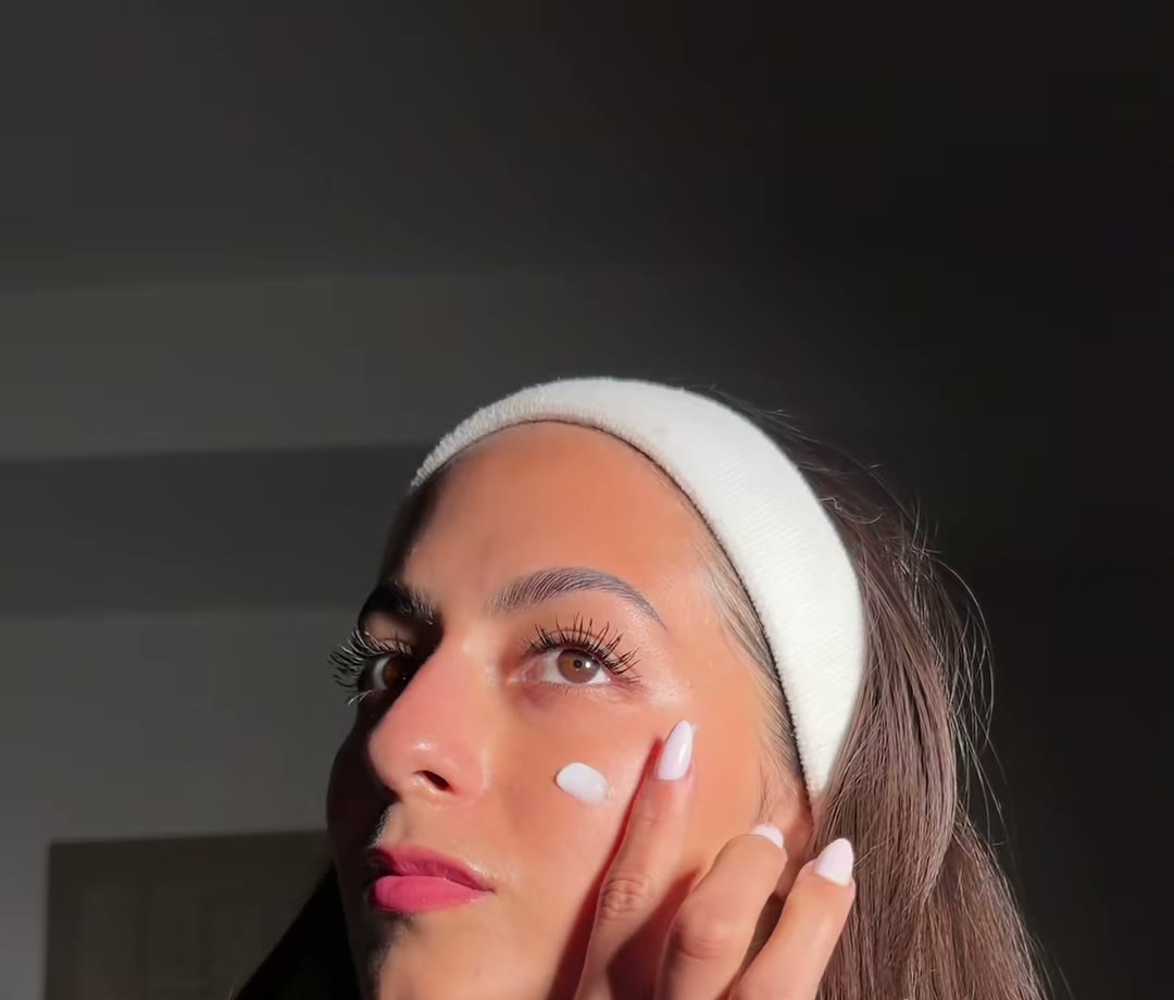 The spots I press it onto every night: cheeks and the jawline, where my breakouts always left marks.